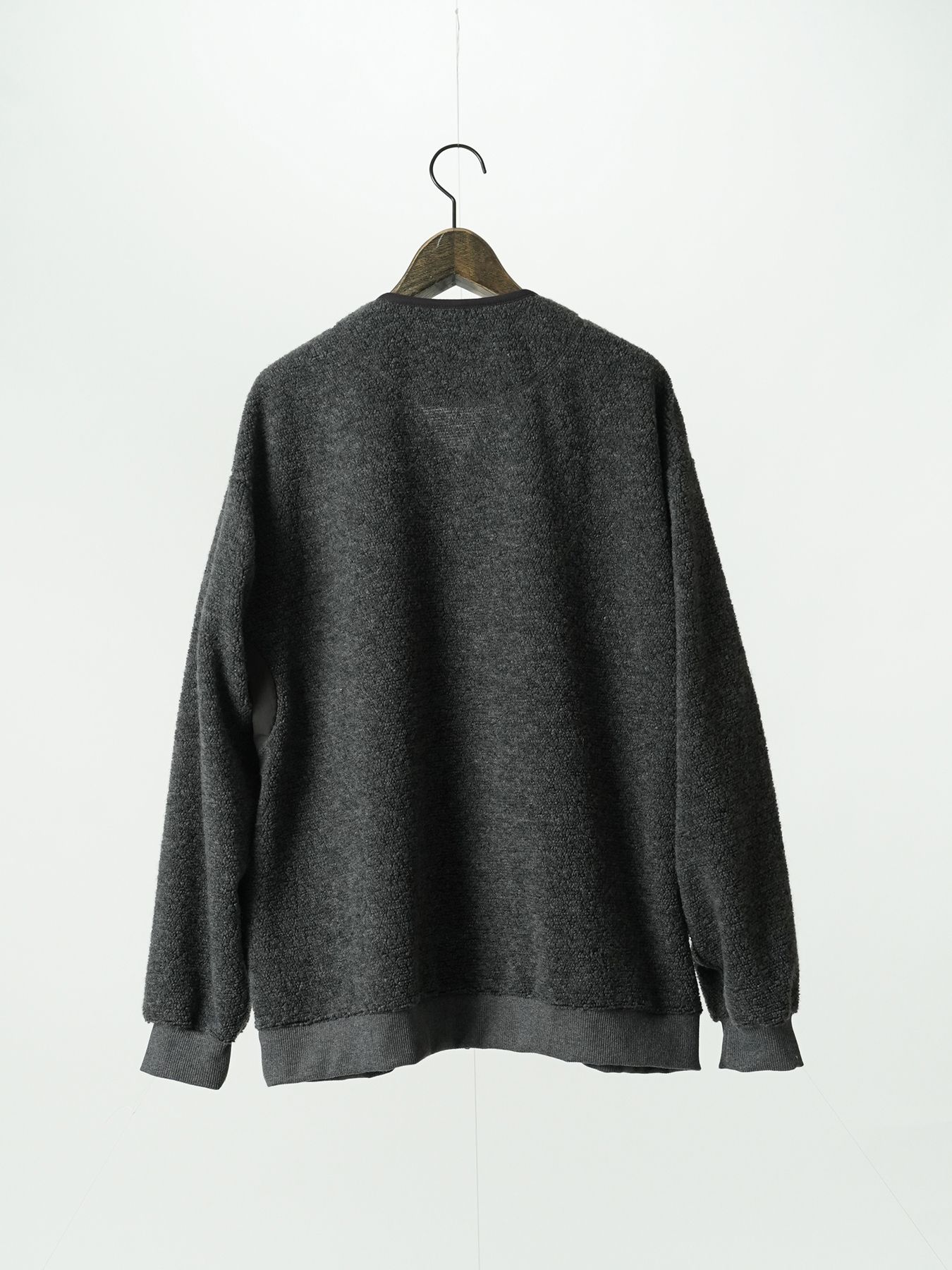 【予約品 5月27日(水) 締切】WOOLBOA-LINERJACKET / ウールボアブルゾン / 杢チャコール