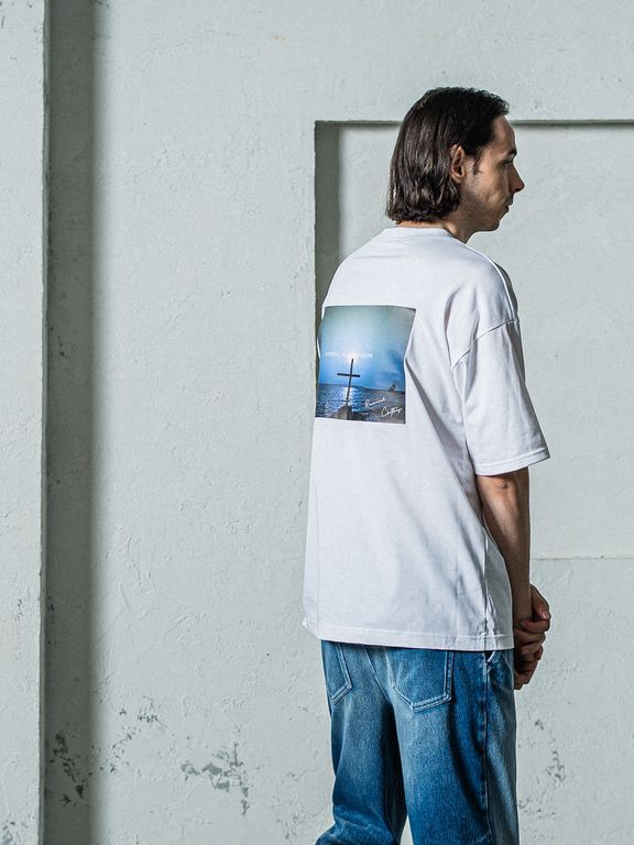 《予約11月17日19時締め》 BACK Photo OVER  TEE / オーバーTシャツ / ホワイト