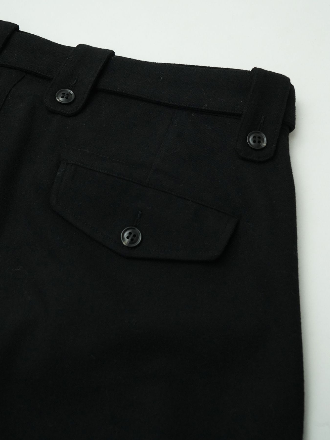 【予約品 】WOOLPILOTPANTS / ウールミリタリーパンツ / ブラック