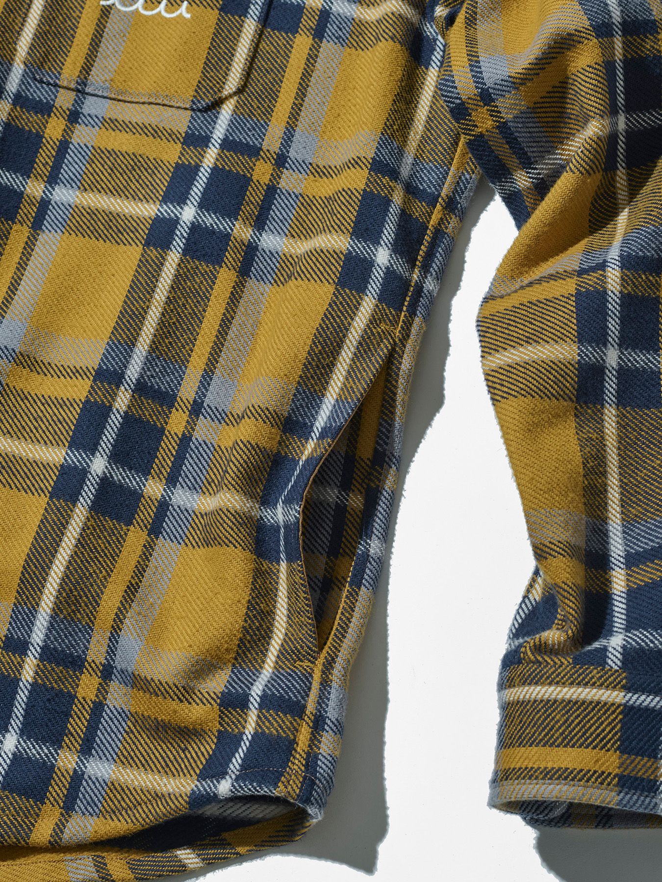 【予約品 】muta Hooded Flannel Shirts / フードシャツジャケット / イエロー【Acanthus × muta MARINE】