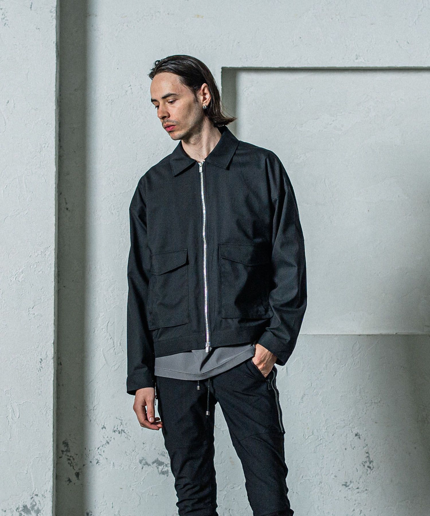 resound clothing スライバージャケット　黒赤　コート　サイズ2 resound clothing スライバージャケット黒赤コートサイズ2