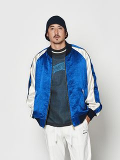 【予約品 10月9日(木) 締切】muta Souvenir Jacket / リバーシブル スーヴェニアジャケット / ブルー【Acanthus × muta MARINE】