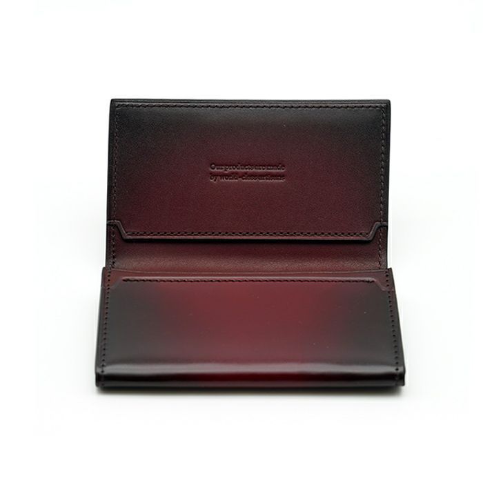 コードバン 名刺入れ 25枚収納YAC161 Wine 【 yuhaku】