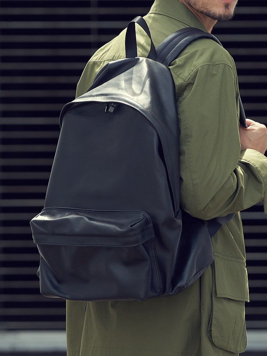 wjk - 《予約品》 leather back pack / バックパック / ブラック | BRYAN