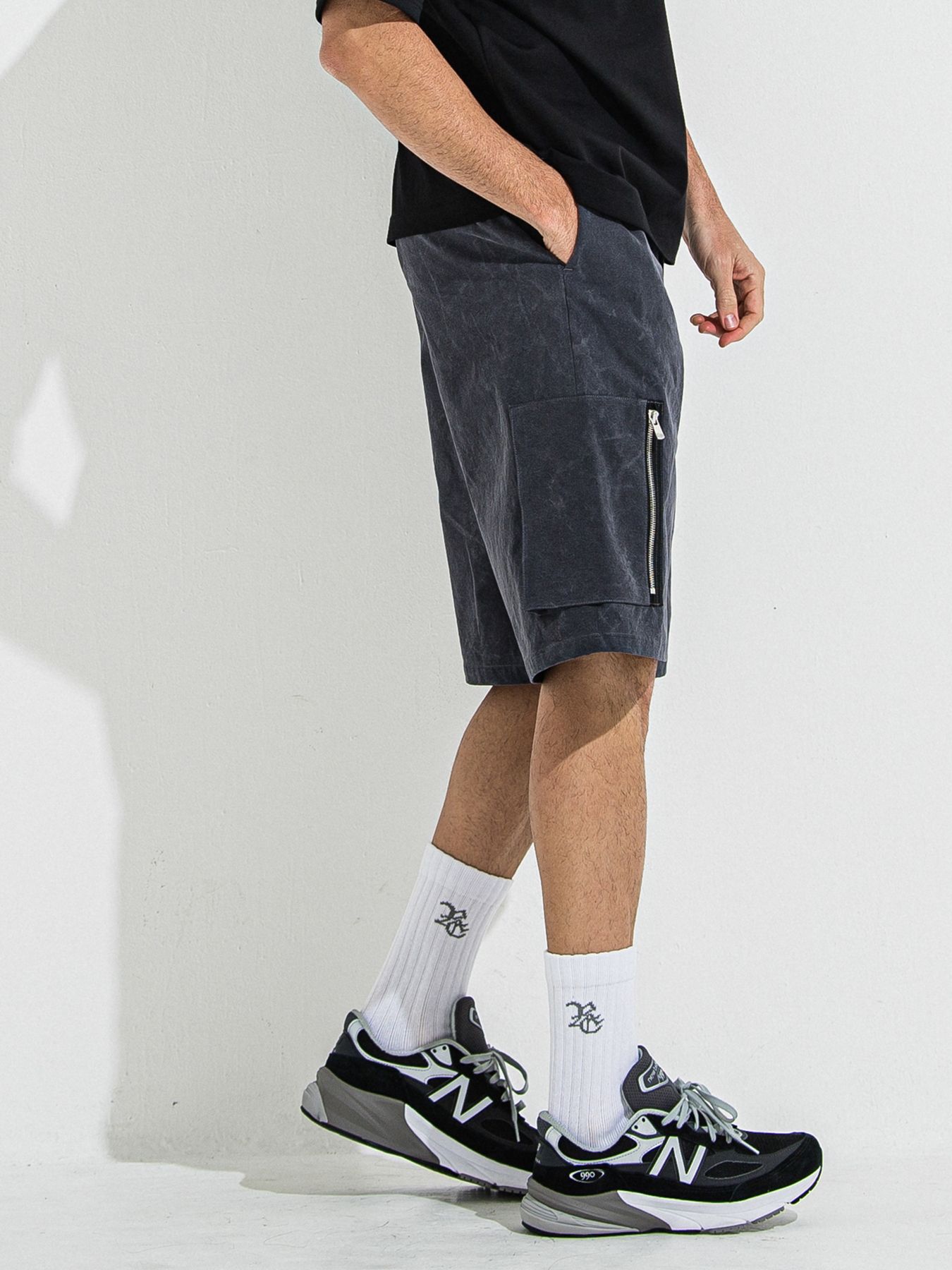 【予約品 】DAVID CARGO HALF PANTS / デヴィッドカーゴハーフパンツ / ヴィンテージブラック