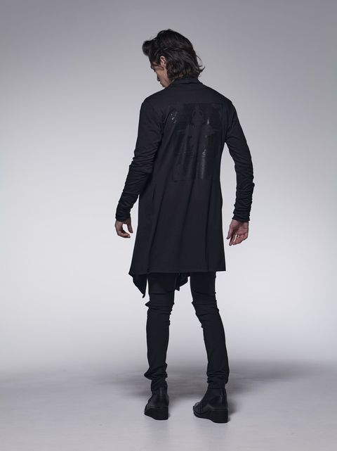 《予約品》 ShawlCardigan / ショールカーディガン / ブラックバックプリント 【kiryuyrik】 8月以降入荷予定