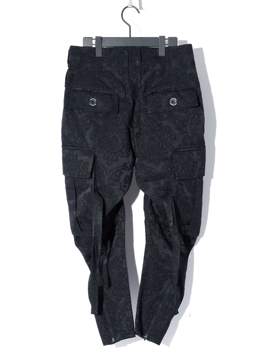 【予約完売】 JACQUARD TAPERED RIDING PT / ジャガードパンツ / BLACK