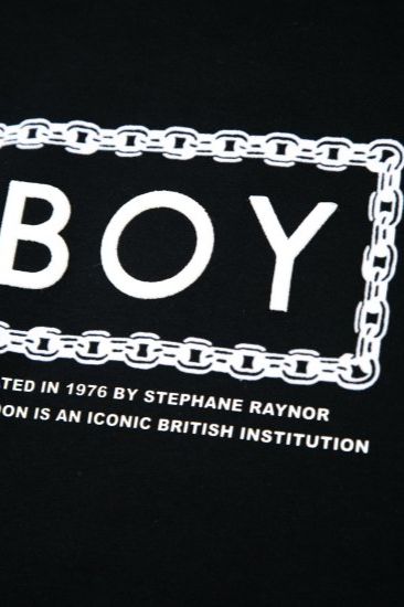 CHAIN DESIGN DOUBLE FACE SWEAT/ ブラック 【BOY LONDON】