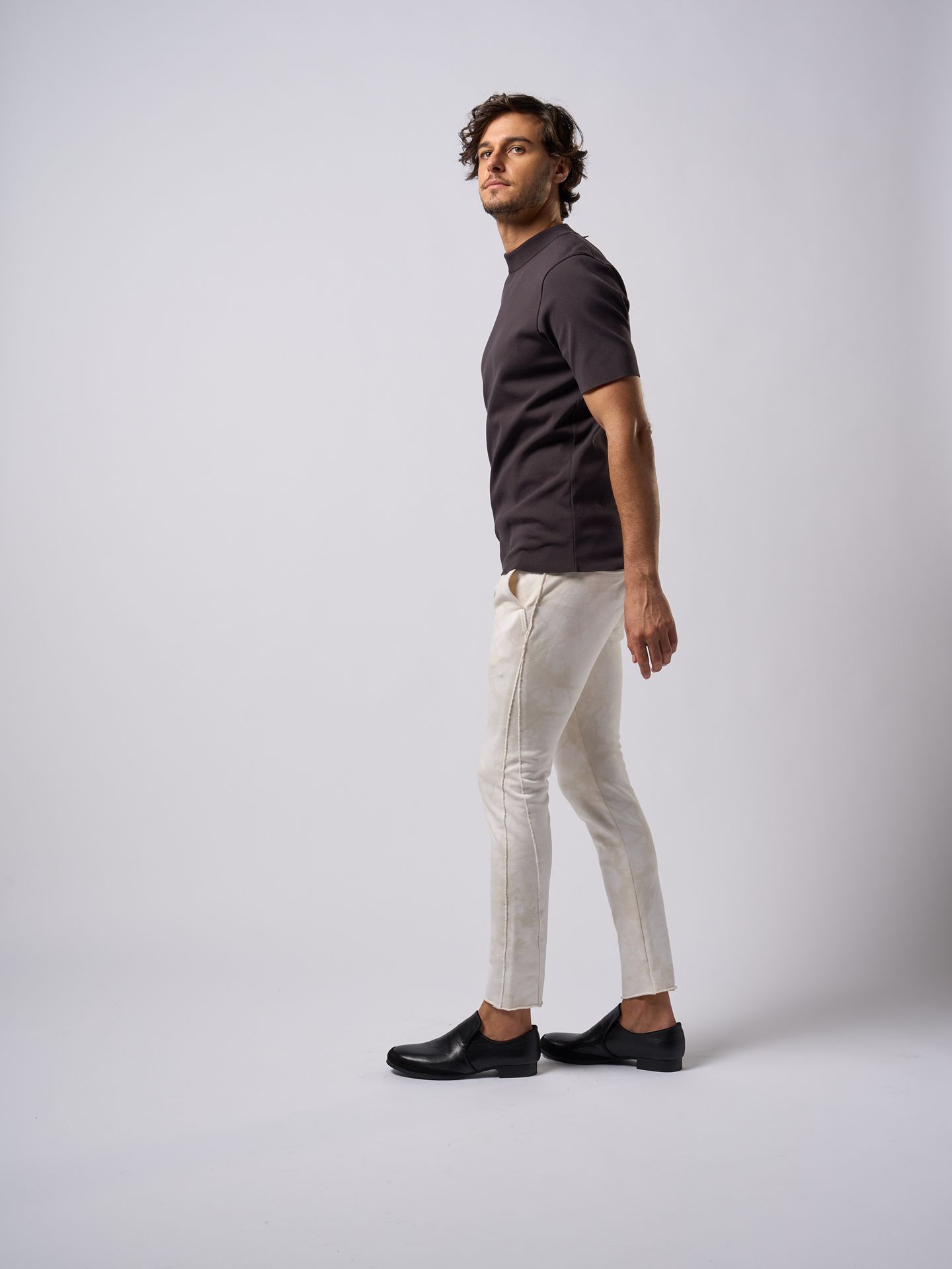 ct surf mock S/S / ニットソー / ダークグレー