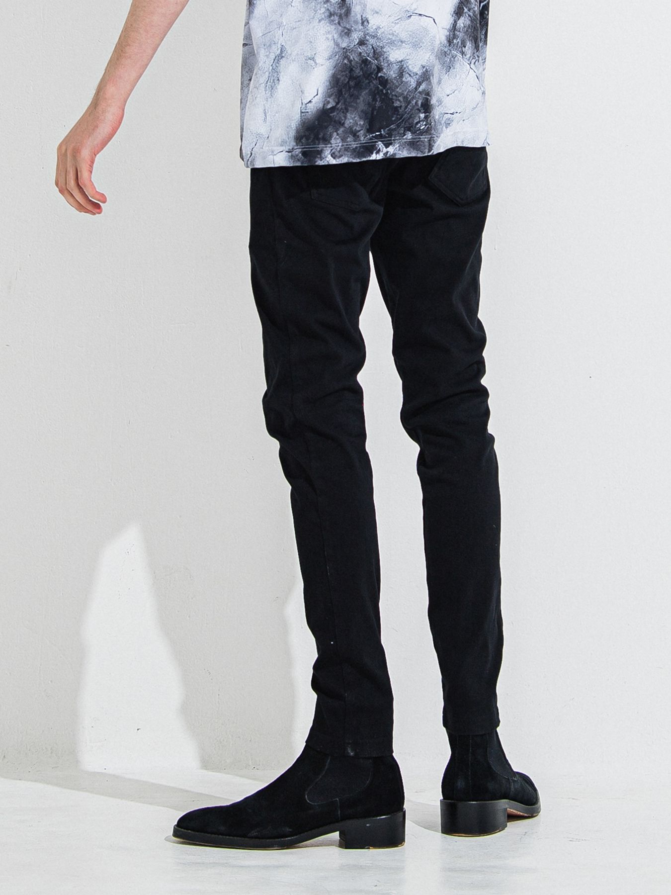 【予約品 】DENIM JERSEY CHRIS EASY TUCK PT / デニムジャージクリスイージータックパンツ / ブラック