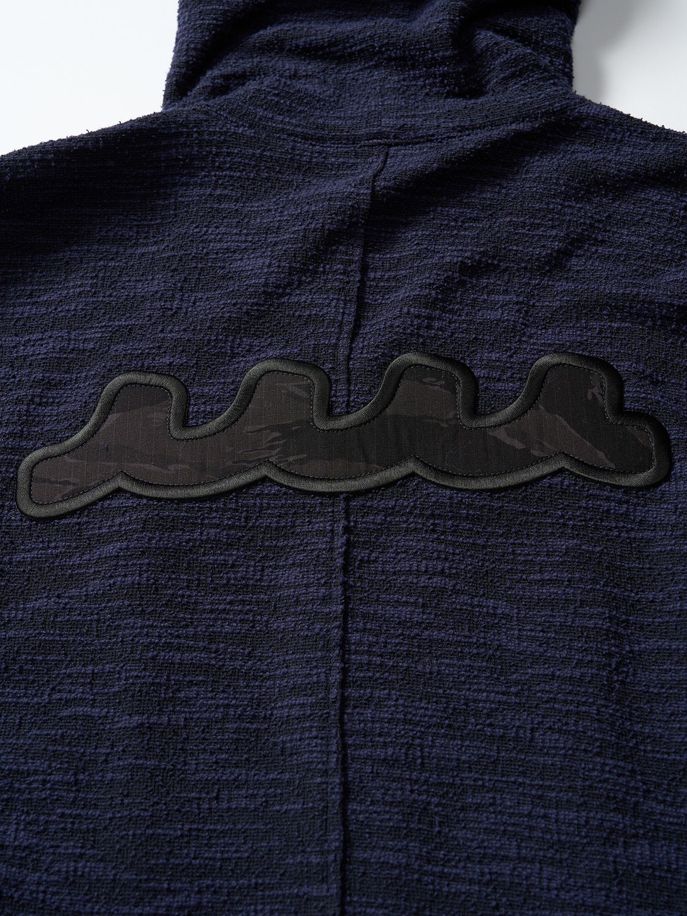 【予約品 1月25日(日) 締切】muta × wjk collection：knit jacquard relax parker / ニットジャガード リラックスパーカー / ネイビー