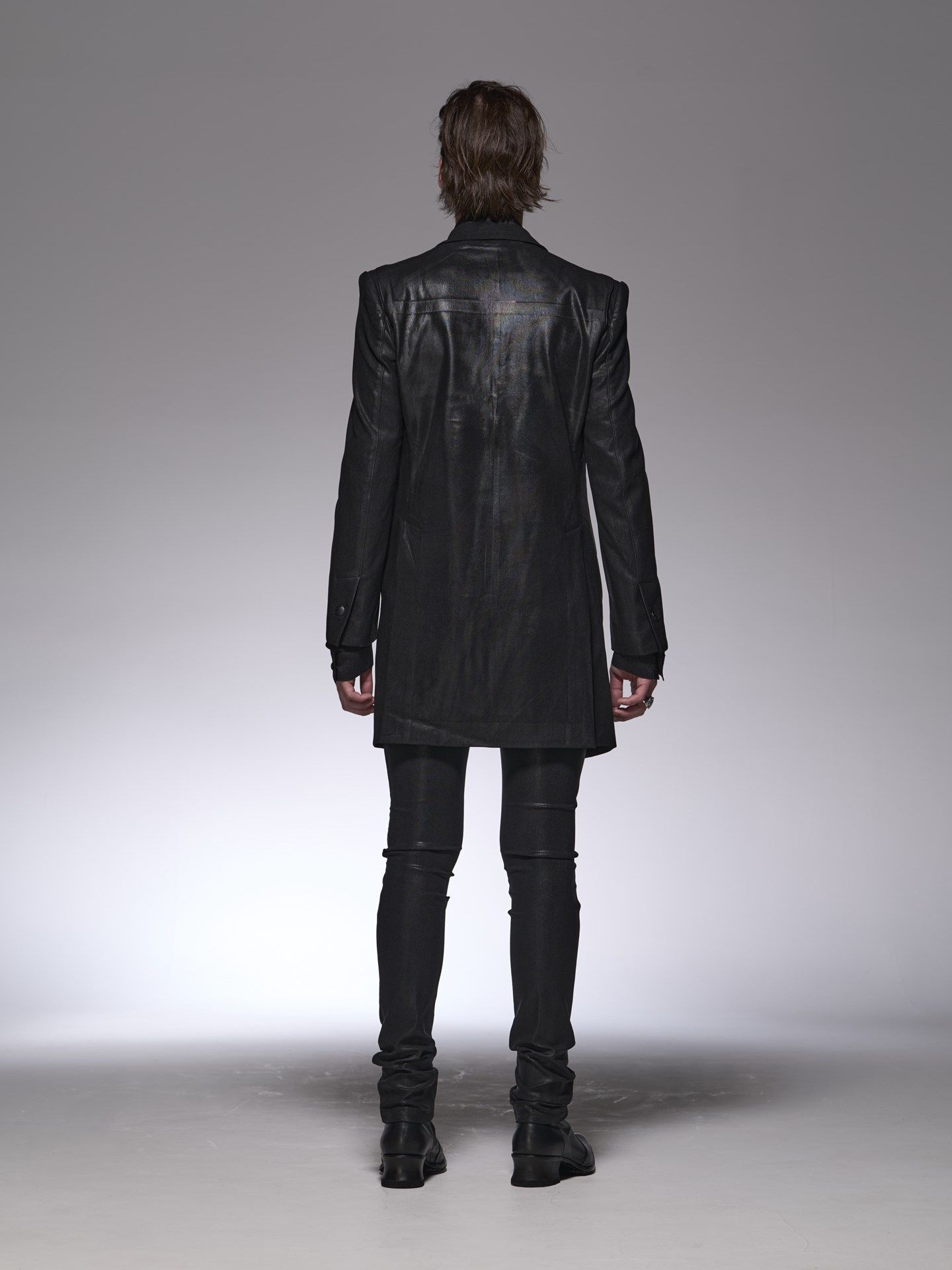 《H.H様専用予約品》 CoatingHighTensionJerseyLongJacket / コーティングジャージロングジャケット / ブラック