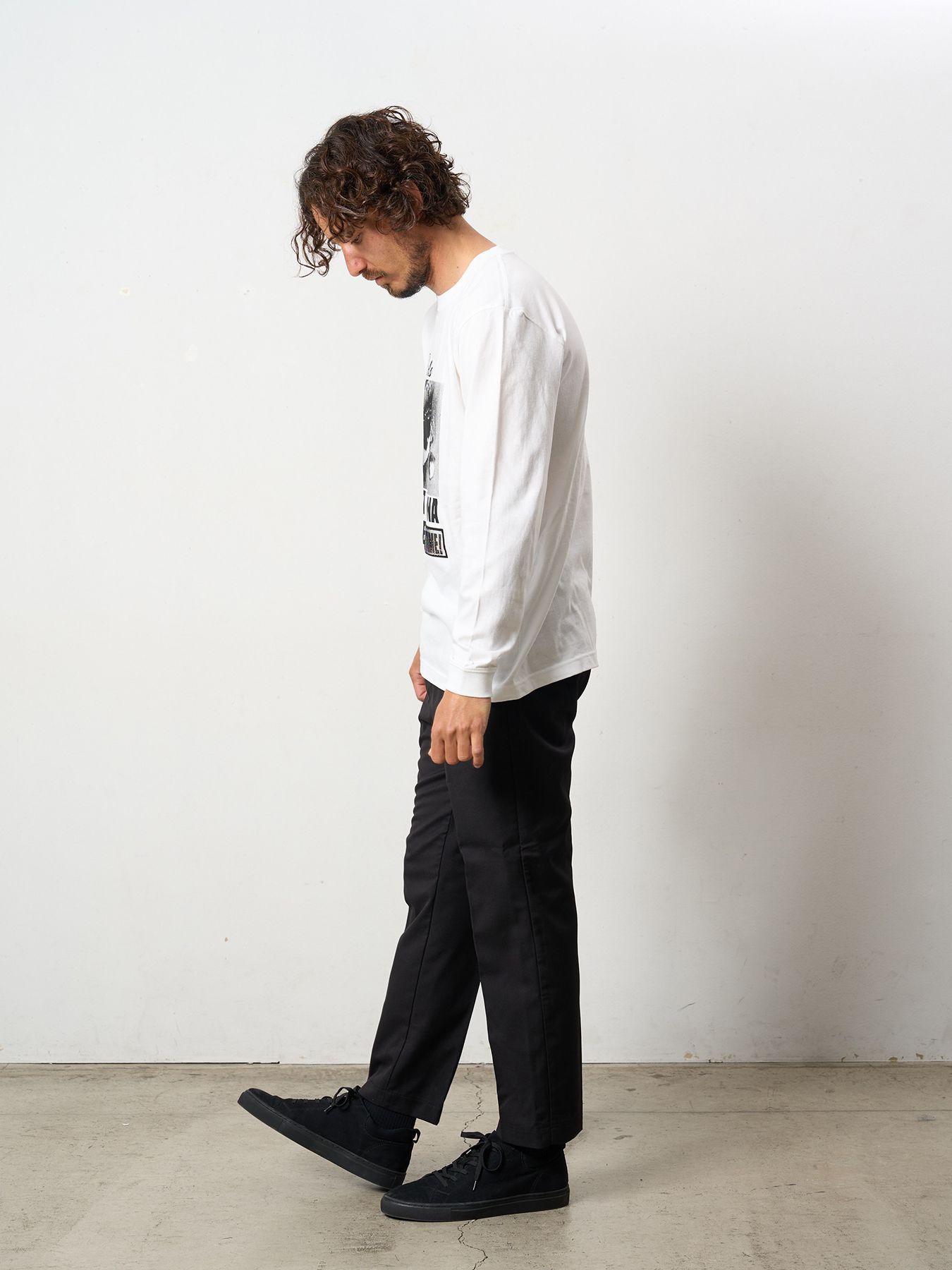 【予約品 5月8日(木) AM10時 締切】 5.6ozコットン天竺JUST WANNA HAVE FUNSシークイン LS Tシャツ / ホワイト
