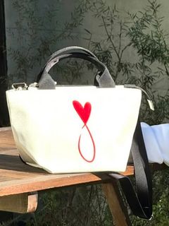 Tiphanie Shoulder バック ホワイト×レッド メゾンオノレ パリMAISON HONORE PARIS