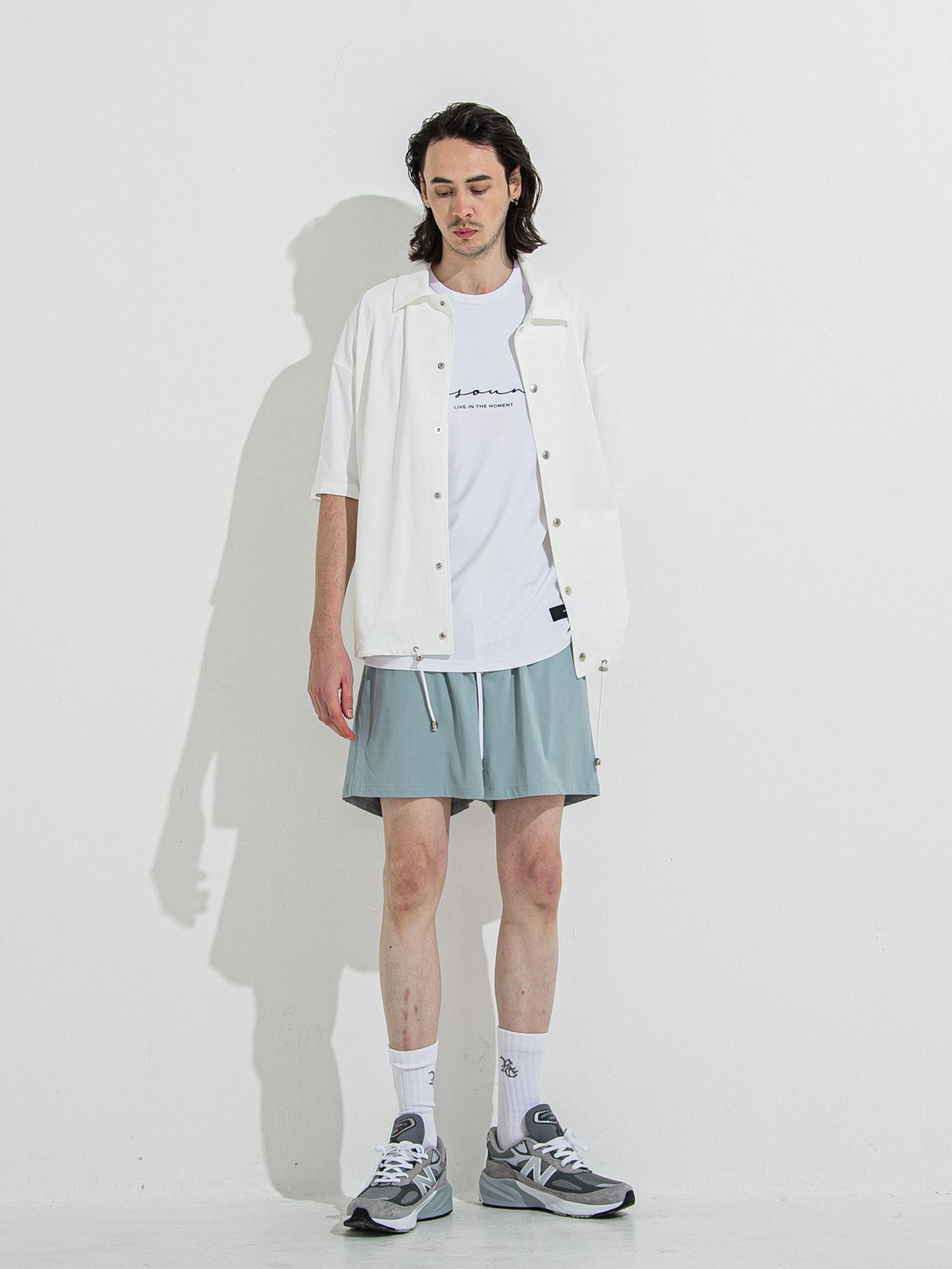 【予約品 】RASH OVER NO SLEEVE / ラッシュガード オーバーサイズノースリーブ / IDホワイト