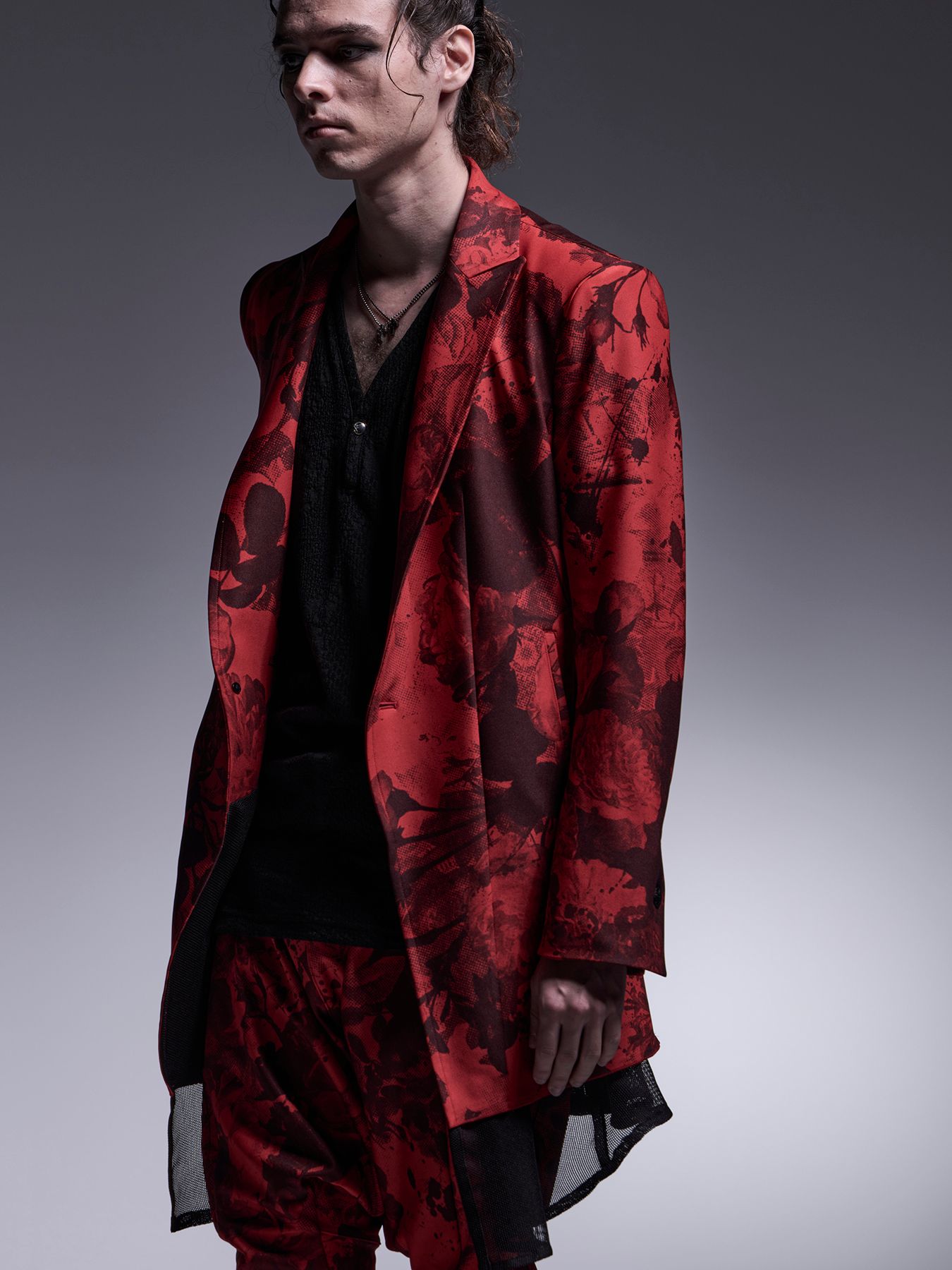 【予約品 】Layered Jacket / レイヤードジャケット / ブラック&レッド