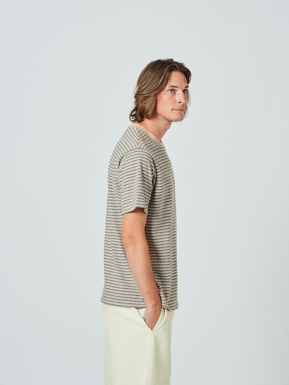 (予約品2023年10月19日18時締め) Multi Border Tee / Tシャツ / ベージュ