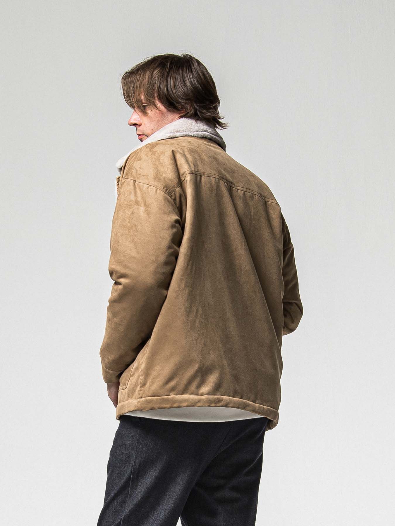 【予約品 】SUEDE FUR CAVER ALL / スウェードファーカバーオール / ブラウン