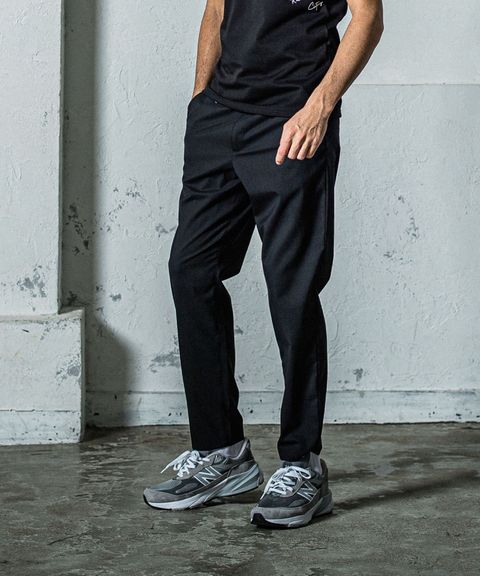 PAT WIDE EASY PANTS BLACKパンツ