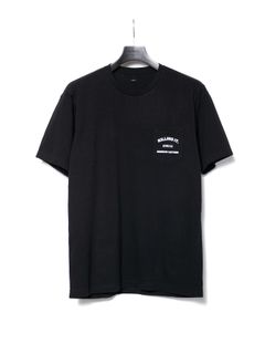 【予約品 10月12日(日) 締切】Natural Soft Cotton Chest Pocket Printed Crew Neck T-shirt / 30/-ナチュラルソフト天竺 胸ポケット クルーネック プリントTシャツ / ブラック