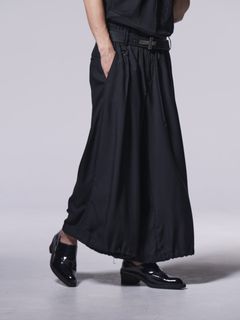 《予約品》 SharringWideTuckSlacks / ワイドタックスラックス / ブラック