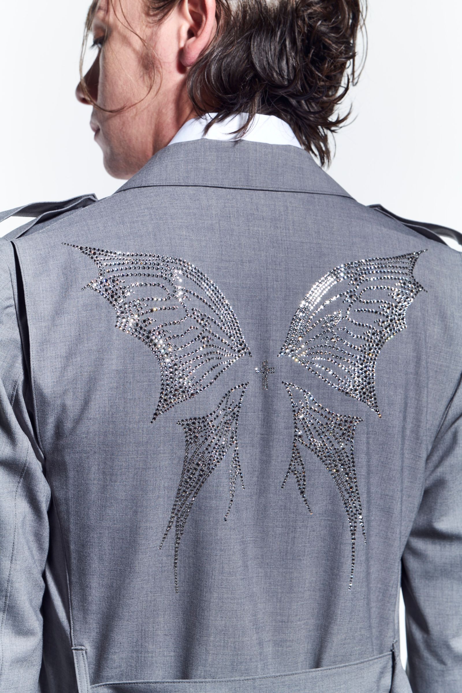 《予約品》 FlareJacket JetSWAROFSKY テーラードジャケット TWS-Stretch / Grey 【kiryuyrik】 1月入荷予定