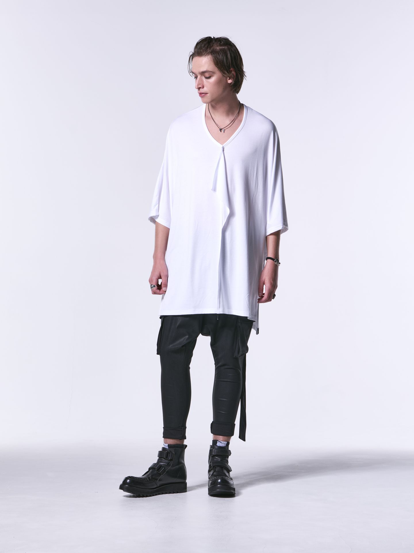 《予約品》 FrillDolmanT-Shirt / フリルドルマンTシャツ / ホワイト