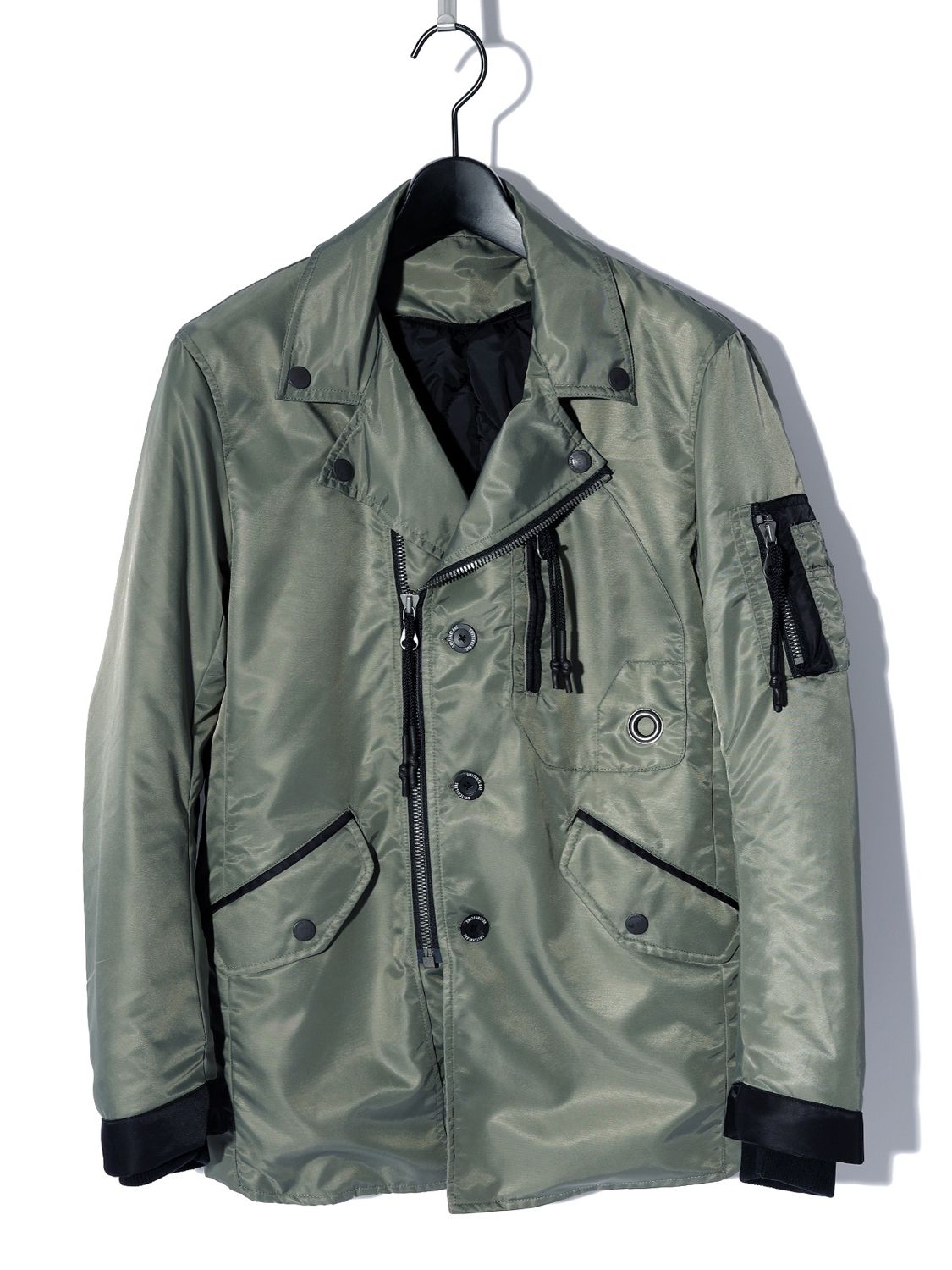【予約品】  FAKE LAYERED NYLON JK w/HOOD / ナイロンジャケット / カーキ / 即納