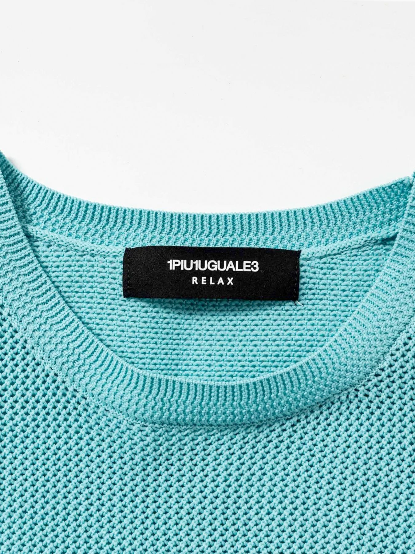 国内発送【1PIU1UGUALE3 RELAX】ロゴアイコン半袖ニットTシャツ 1PIU1UGUALE3 RELAX - ロゴアイコン半袖ニットTシャツ