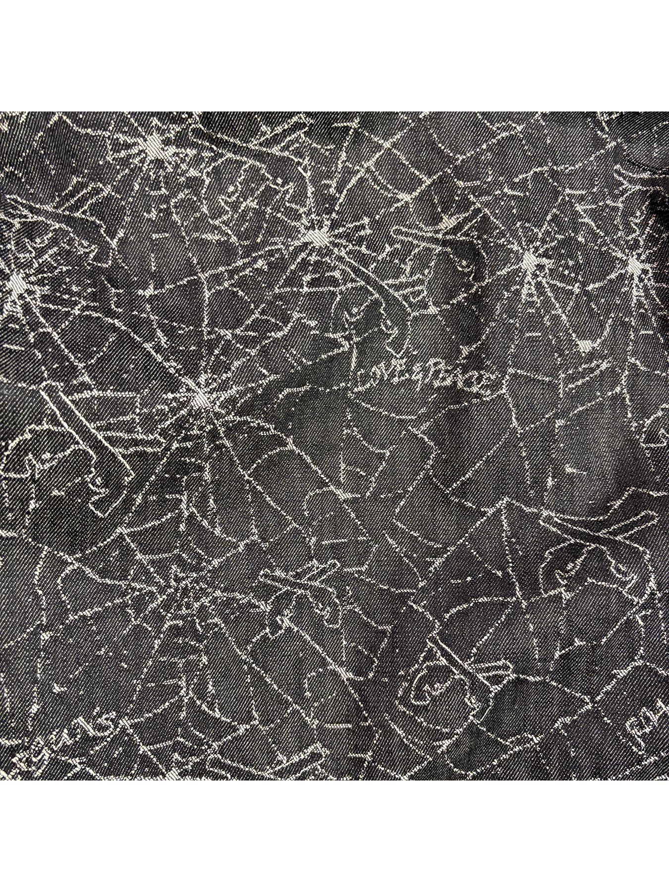 【予約品 3月9日(月) 18:00 締切】SPIDER JAQ HOODIE / リバーシブル スパイダー ジャガード ジップフーディ / ブラック