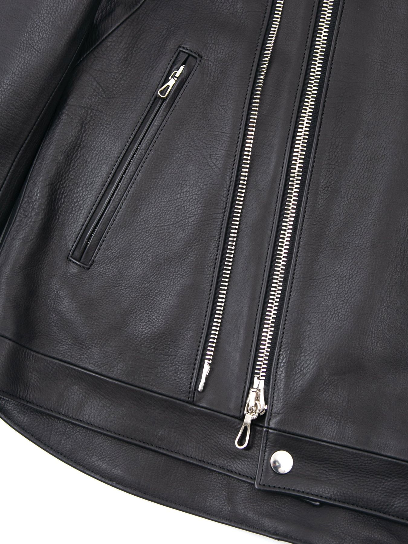 【予約品 4/27締め】 Oil Calfskin Double Riders / オイルカーフダブルライダース / RAVEN（レイヴン）