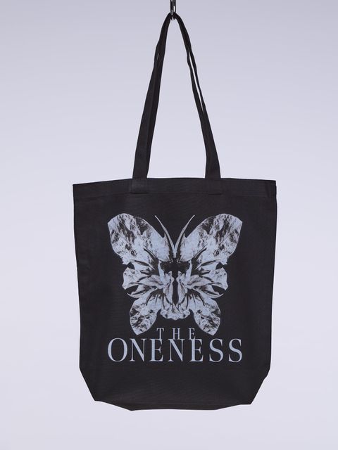 《予約品》 To-to Bag / トートバッグ / ブラック×ホワイト 【THE ONENESS】
