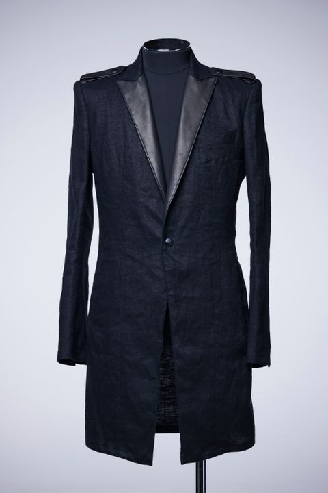 《予約品》 Eco Leather Combination Long Jacket ジャケット / Black 【THE ONENESS】 6月入荷予定