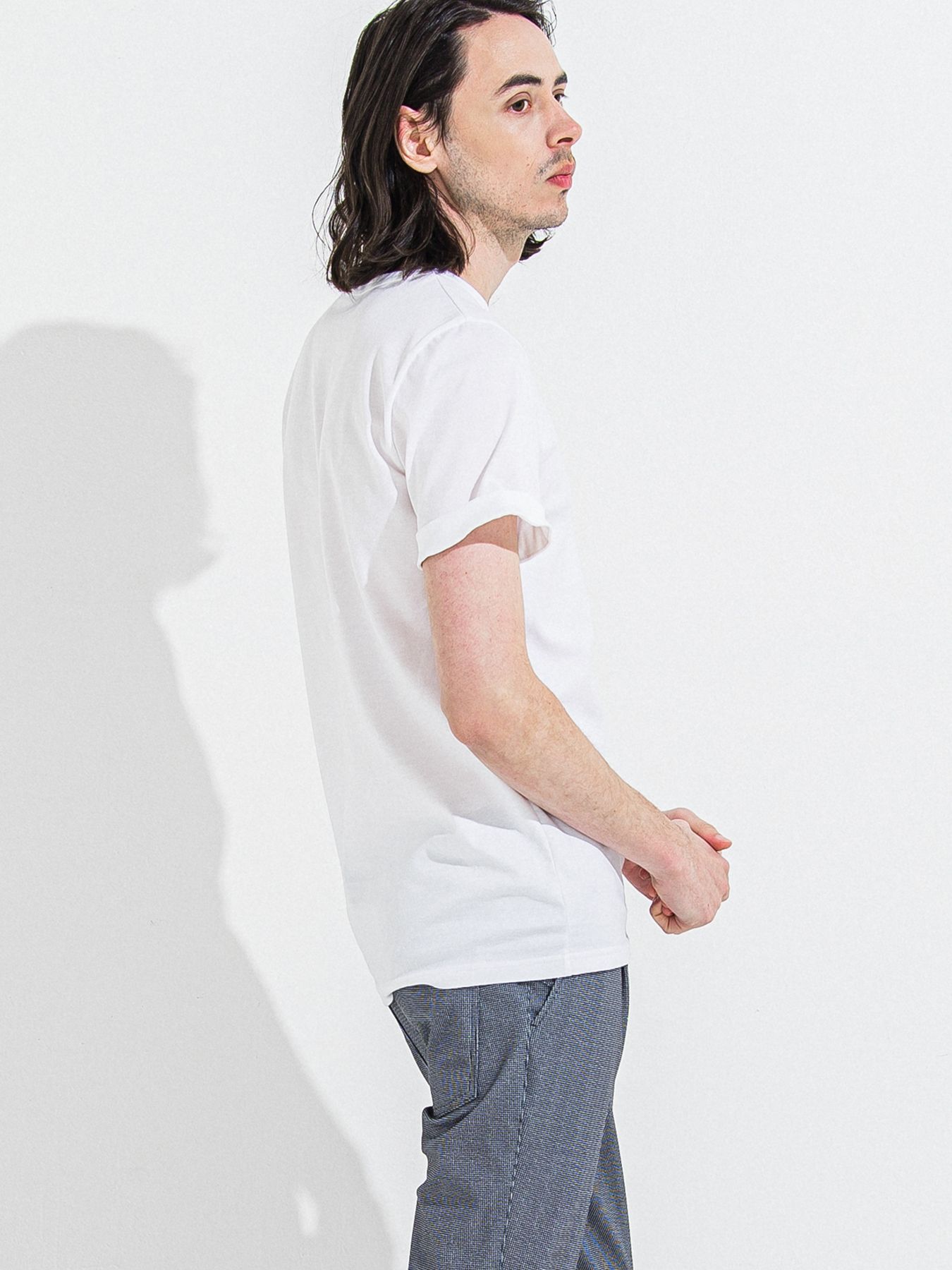 GIZA DAWN ROLL UP TEE / ギザドーンロールアップTシャツ / ホワイト