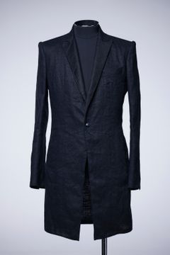 《予約品》 Jet Hemp Suede Long Jacket ジャケット / Black 【THE ONENESS】 6月入荷予定