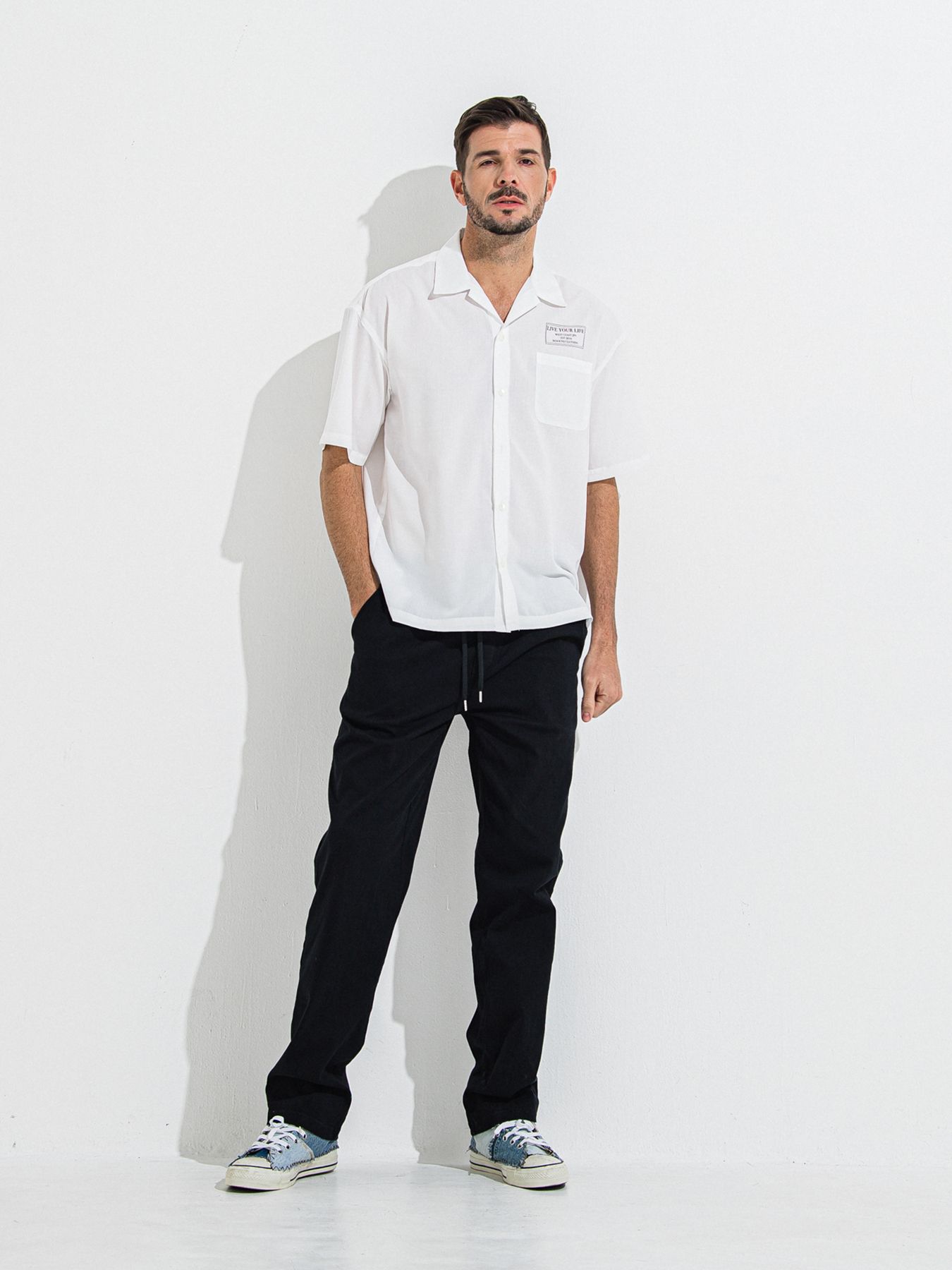 【予約品 】ZACK HALF SHIRT / ザックハーフスリーブシャツ / ホワイトプリント
