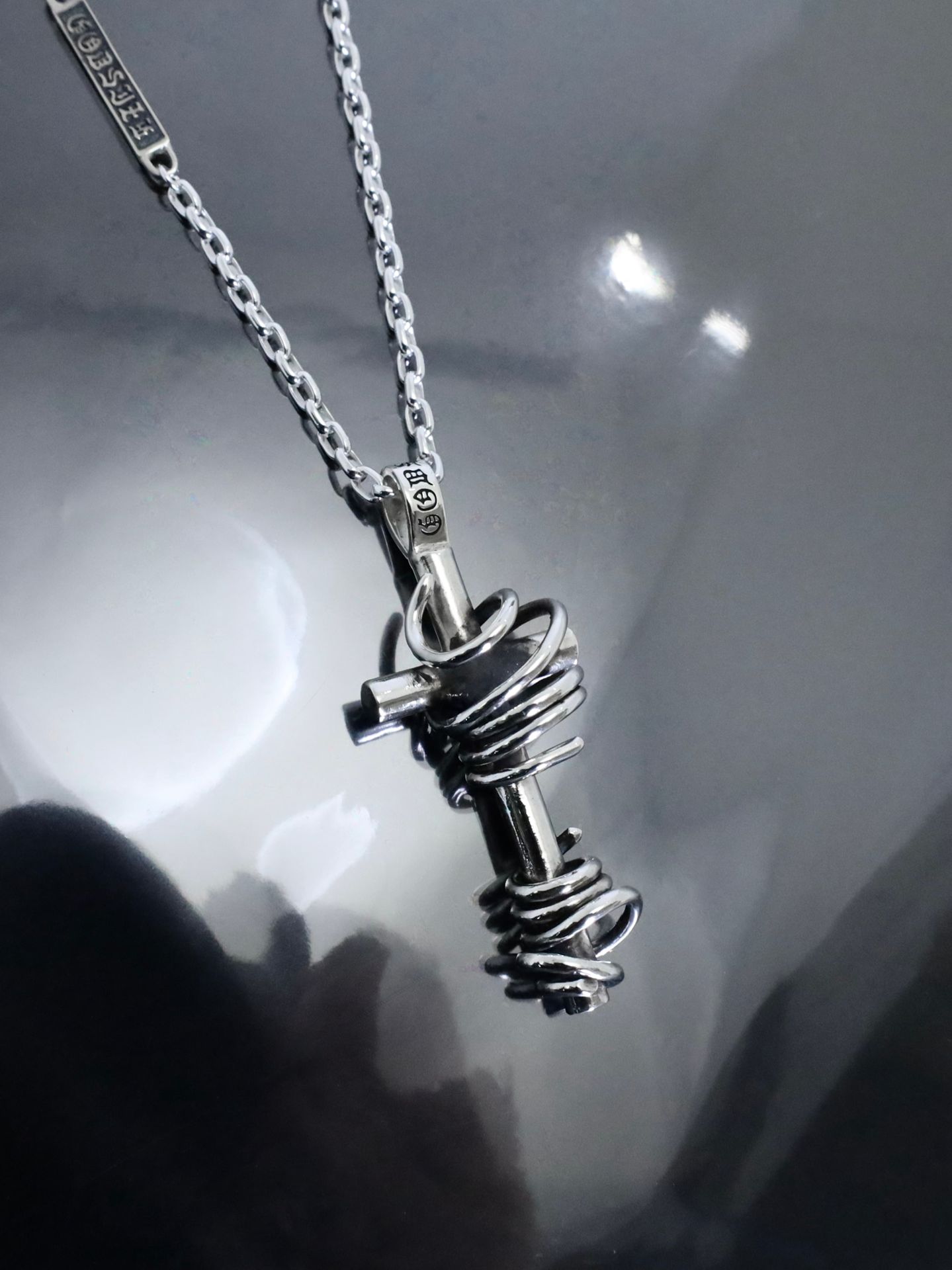《受注生産》 THORNY CROSS [LARGE] #2 NECKLACE with GODSIZE® I.D. TAG / ソーニークロス L #2ネックレス ゴッドサイズ® I.D.タグ / 注文から4週間~後入荷予定