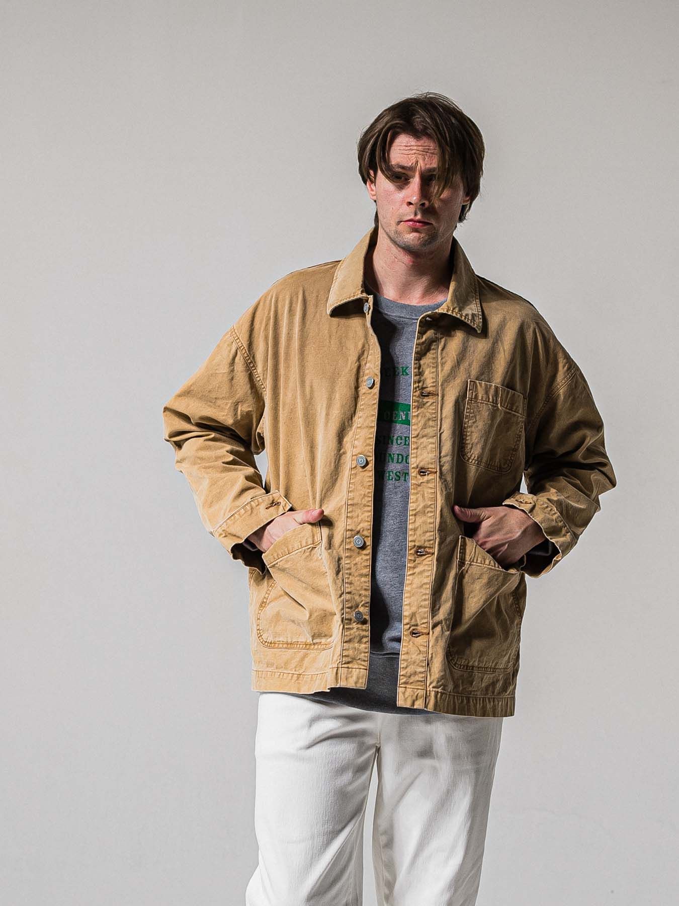 【予約品 11月16日(日) 締切】RC COVER ALL / ミリタリーキャンバス カーバーオールジャケット / ダークブラウン