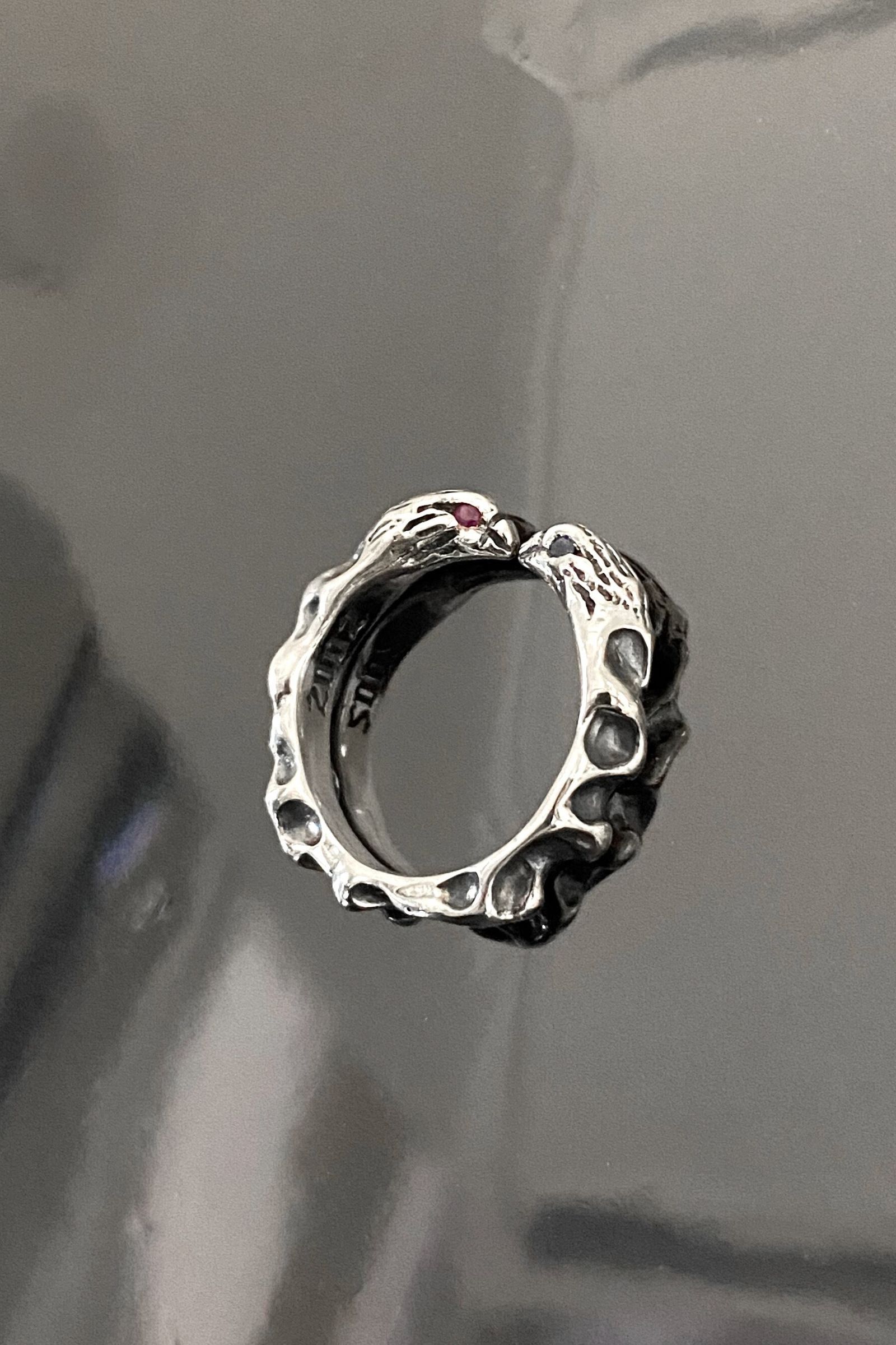 《受注生産》 EAGLE RING w / RUBY and SAPPHIRE ルビー & サファイア リング 【GOD SIZE】 注文から1~2週間後入荷予定