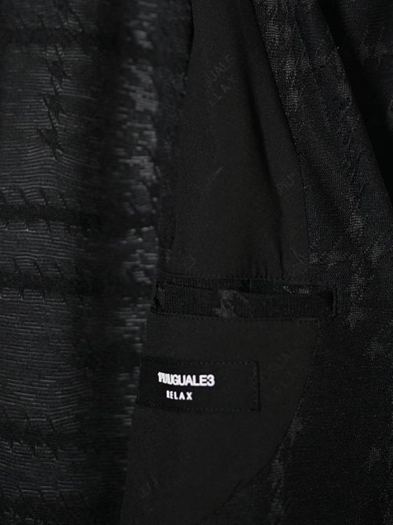 ランダム千鳥柄テーラードジャケット  2つ釦 ジャガード 一枚仕立て 1PIU1UGUALE3 RELAX USK-26017