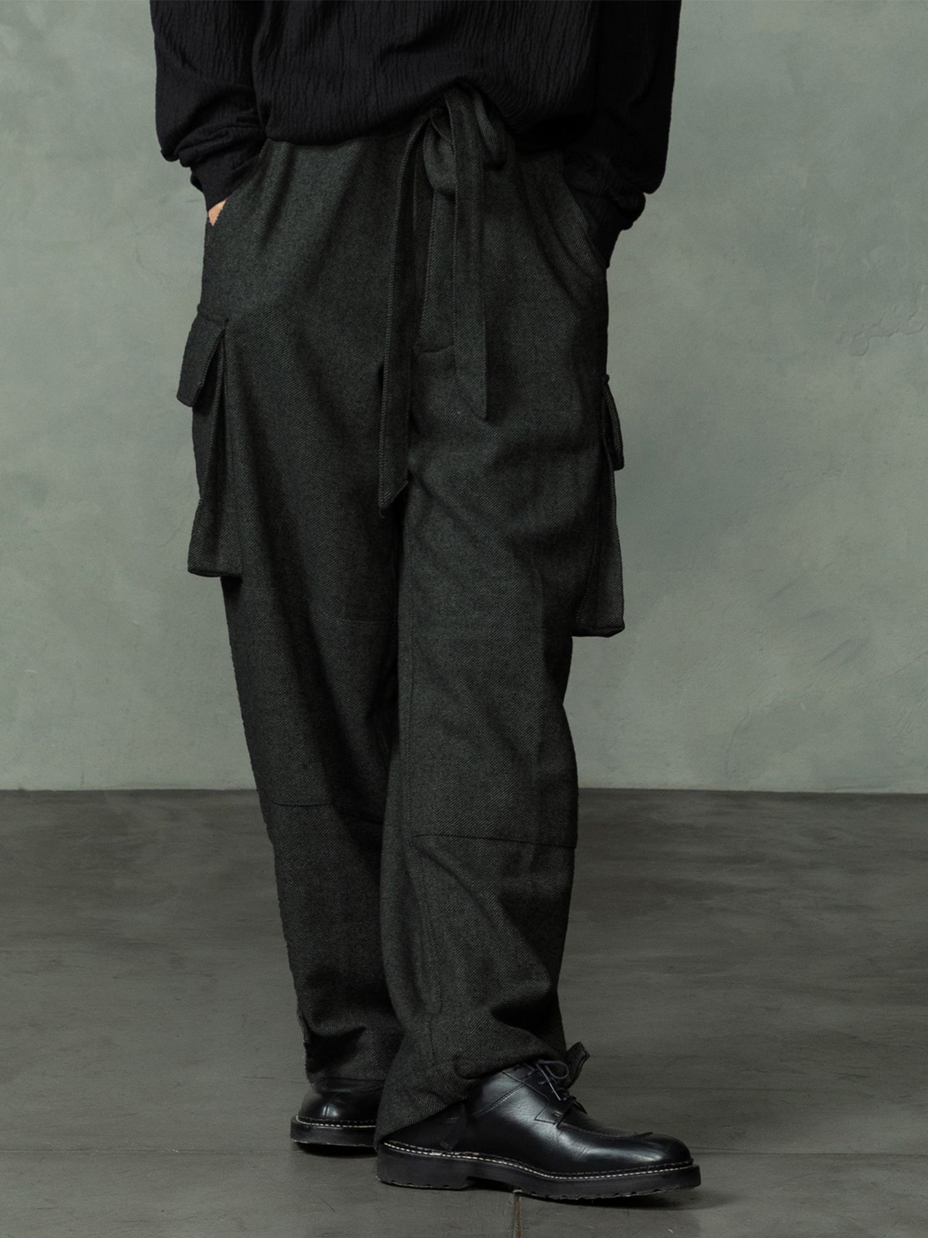 【予約品 7月5日(日) 締切】M47 WOOLTROUSERS / ウールカーゴパンツ / 杢チャコール