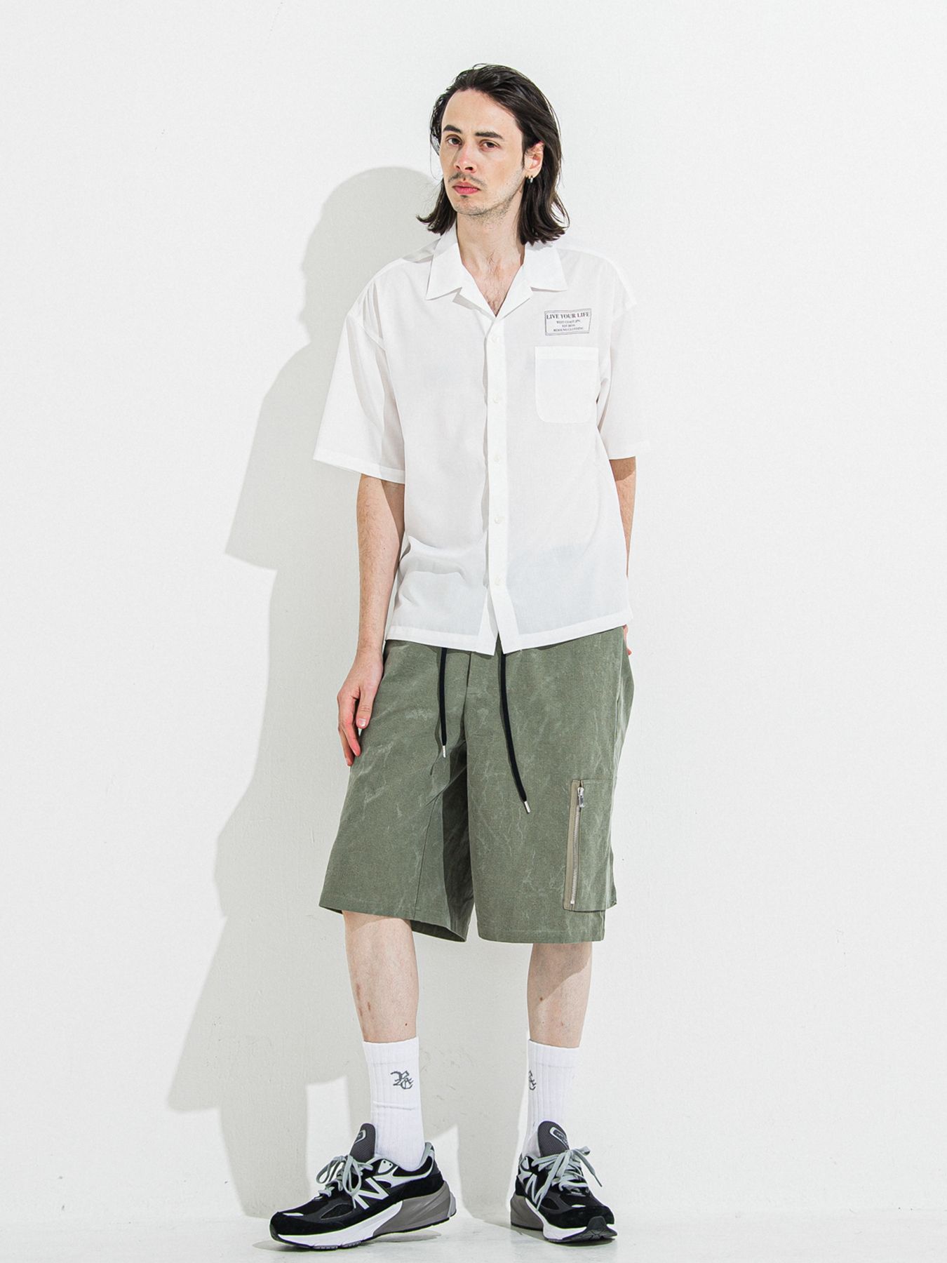 【予約品 】DAVID CARGO HALF PANTS / デヴィッドカーゴハーフパンツ / ヴィンテージカーキ