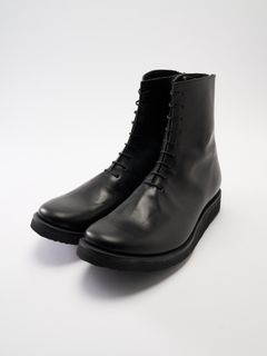【予約品】 back zip boots(function sole) /ミドルブーツ / ブラック