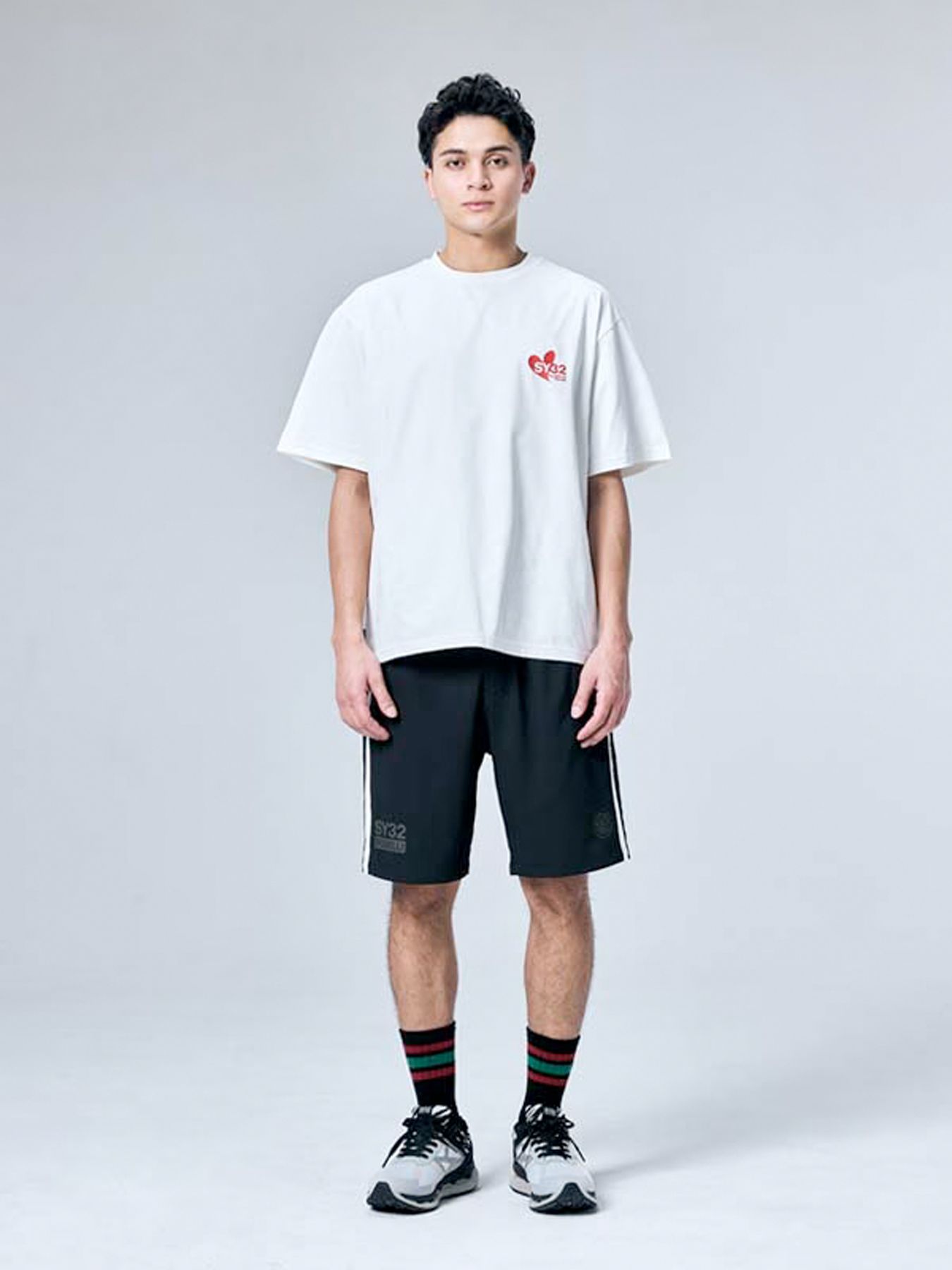 HEART MIX LOGO TEE / ハートミックス ロゴTシャツ / ホワイト×ブラック【SY32 by SWEET YEARS】