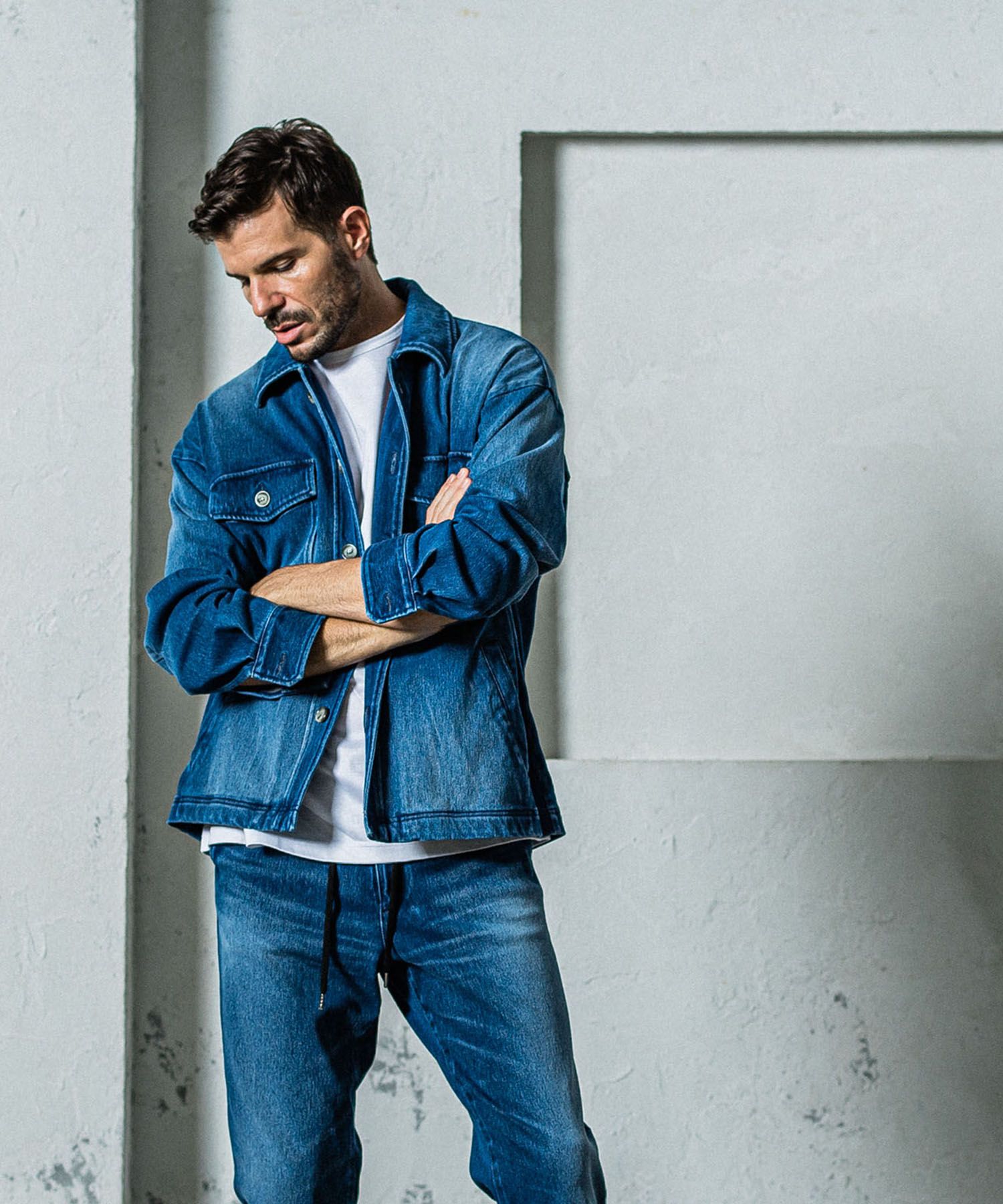 《予約11月17日19時締め》 DENIM JERSEY  OVER CPO ダークインディコ / デニムジャージ /