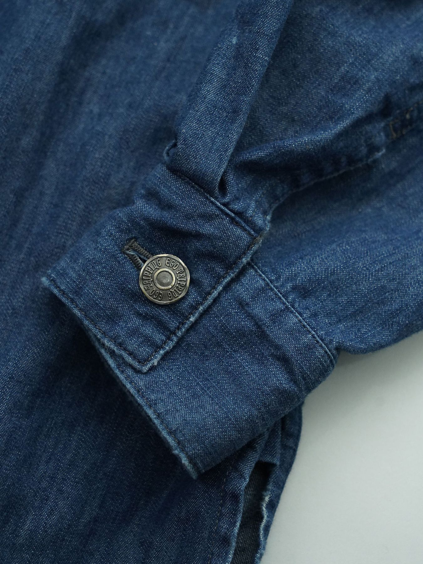 【予約品 10月26日(日) 締切】90sDENIMSHIRTS used / ユーズドデニムオーバーシャツ / INDIGO×NAVY