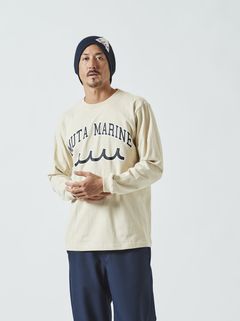 muta College Logo L/S Tee / Tシャツ / サンドベージュ【Acanthus×muta】
