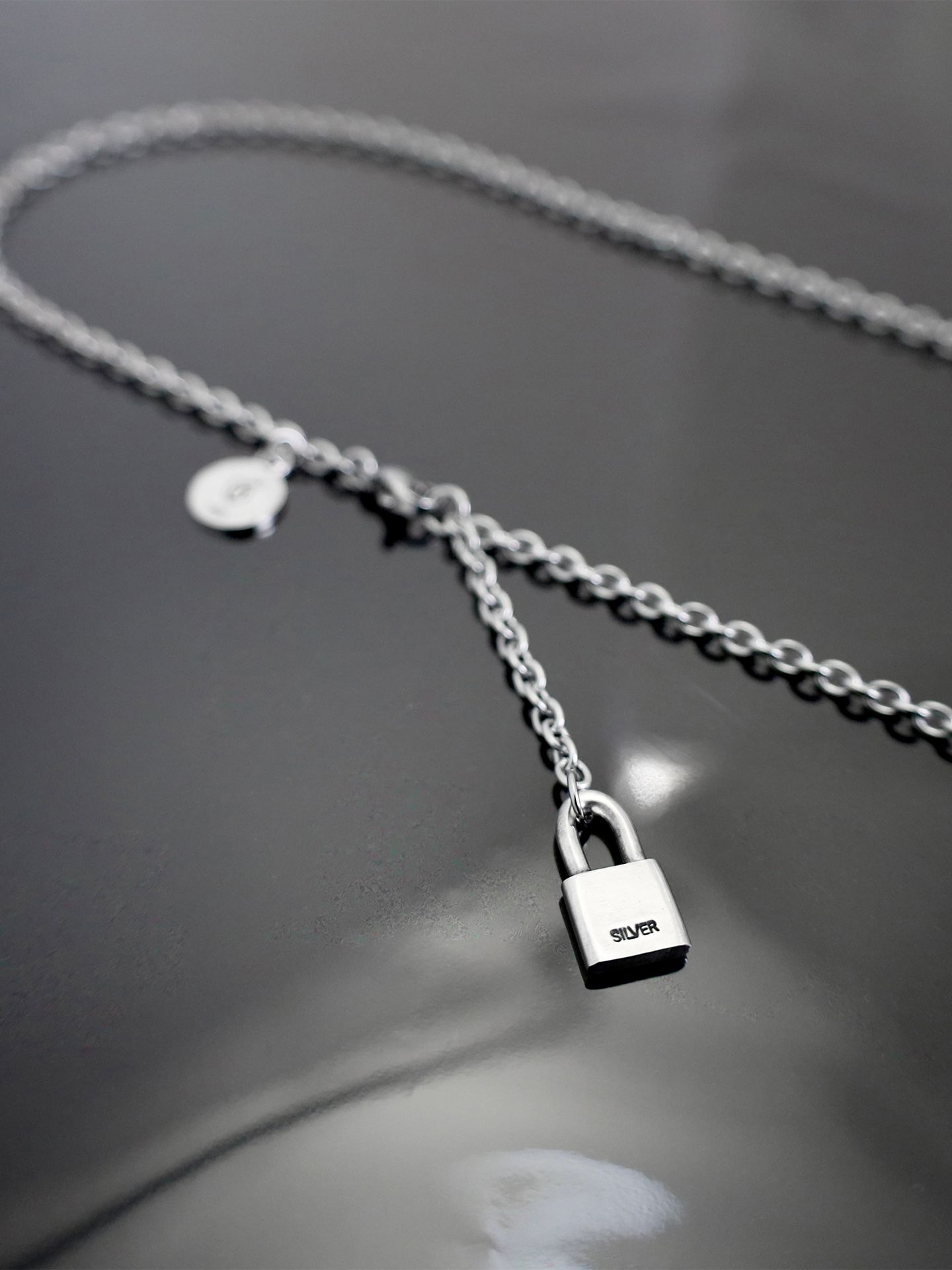 《受注生産》GODSIZE® PADLOCK STAINLESS CHAIN #2 55 / ゴッドサイズ® パドロック ステンレスチェーン #2 55 / 注文から1～2週間後入荷予定