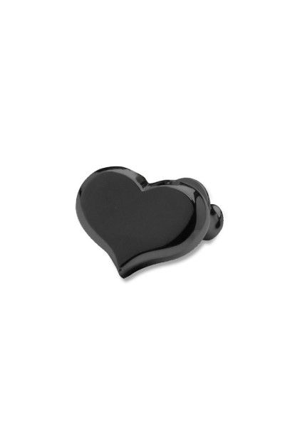 《予約受注品》 HEART CHARM PIERCED ピアス / MATTE BK 【IVXLCDM】 ご注文から約1ヶ月後に出荷
