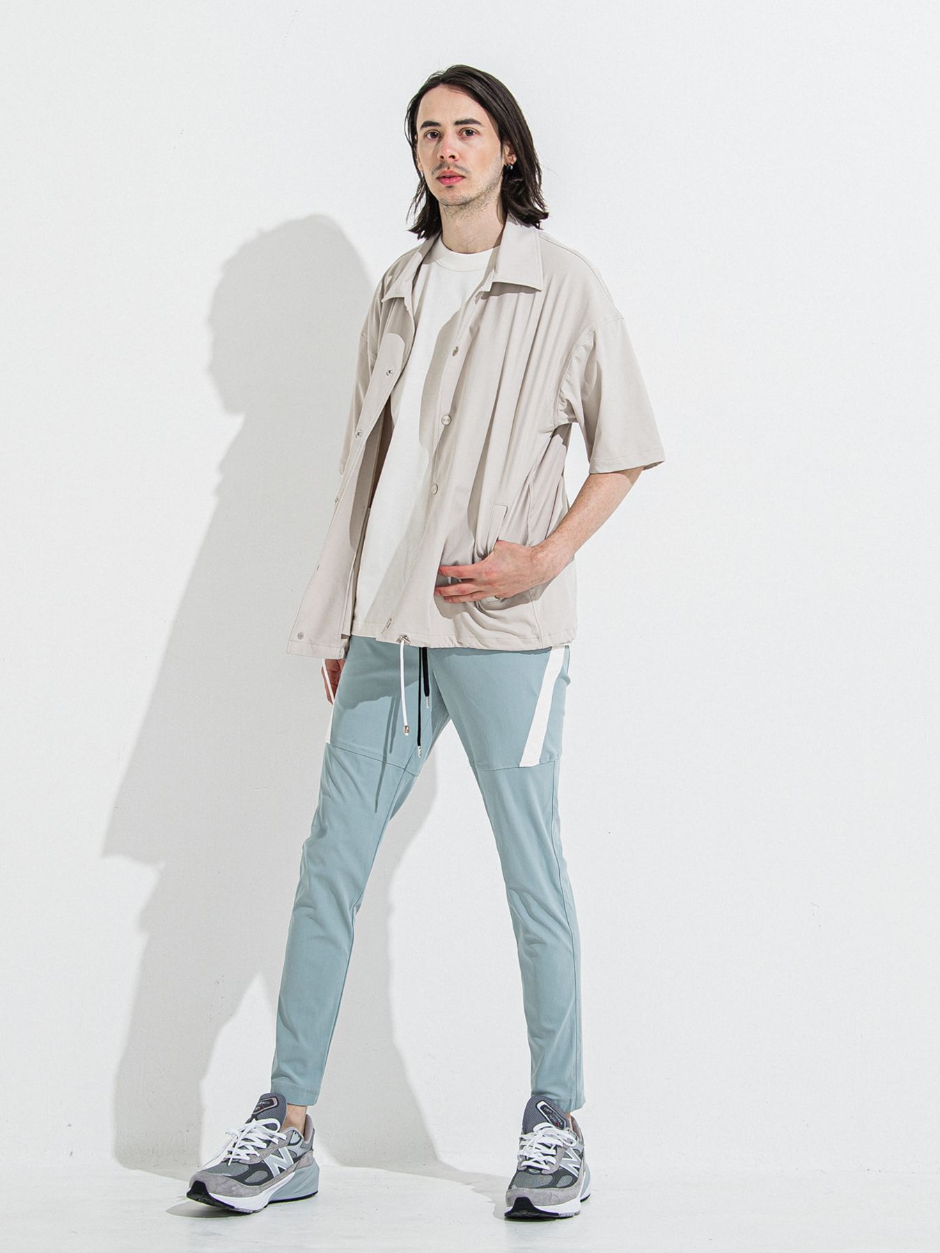 【予約品 】NYLON HALF COACH JACKET / グレージュ